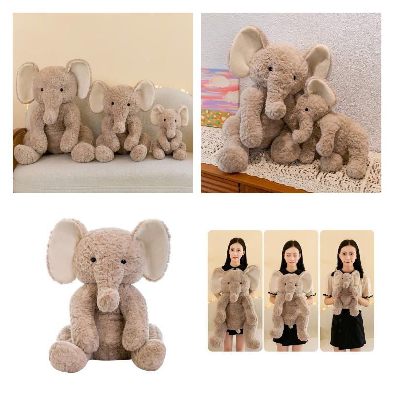 Adorable Plush Elephant Pillow Toy For Children Realistic Elephant Stuffed Animal