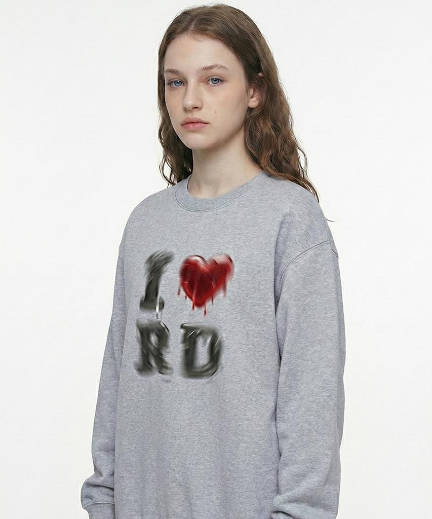RADINEO Melting Down Love Sweatshirt Gray