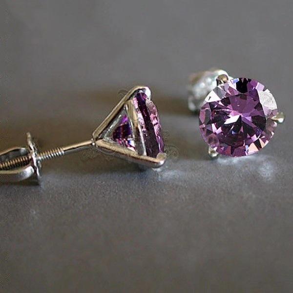 Fashion Colorful Zircon Earring Wedding Party Engagement for Women Jewelry Gift Push-back Geometric Earring  NEW