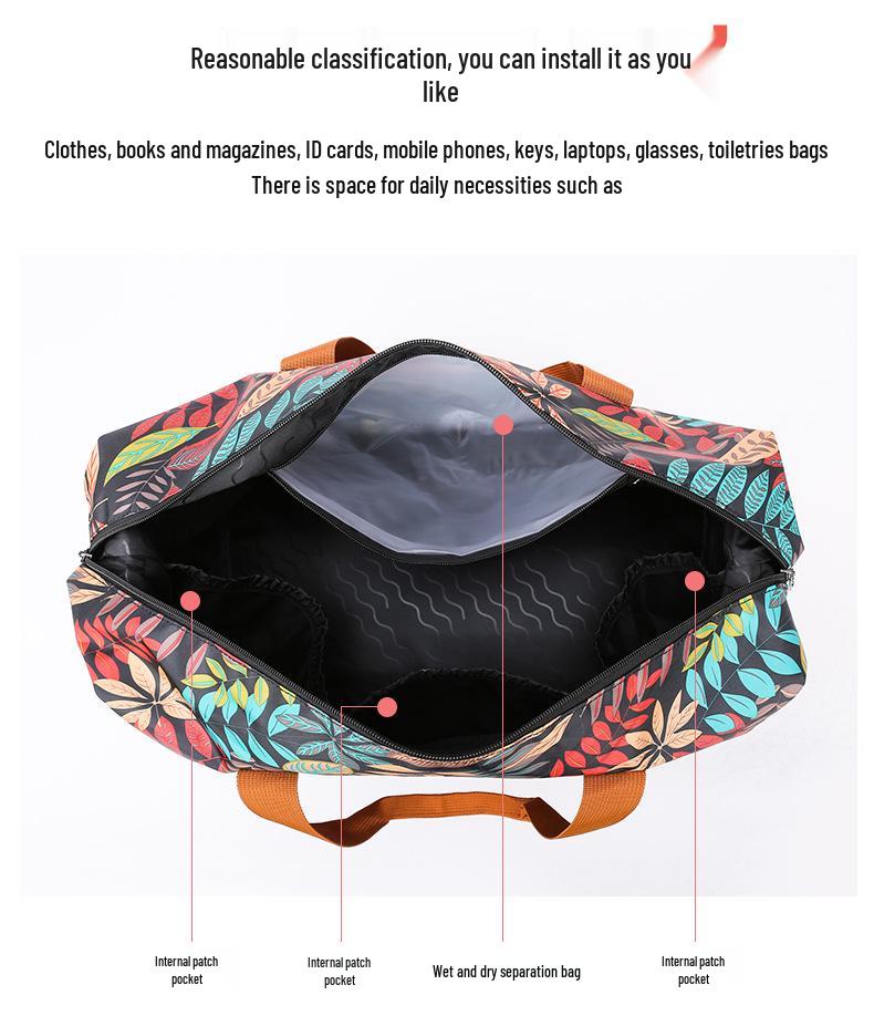 Women's Street Trend Sports & Yoga Bag - Large Capacity Travel Bag with Wet & Dry Separation, Logo Printable, Shoulder Carry