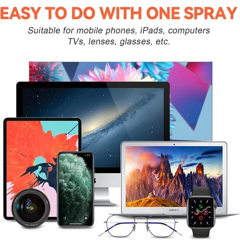 2in1 Refillable Bottles Microfiber Screen Cleaner Spray Bottle Mobile Phone Tablet Computer TV Display Cleaning Wipe Cloth