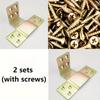 Heavy-Duty Solid Wood Bed Frame Hardware Kit - Includes 2 Sets of Hooks, Buckles, and Screws for Easy Assembly