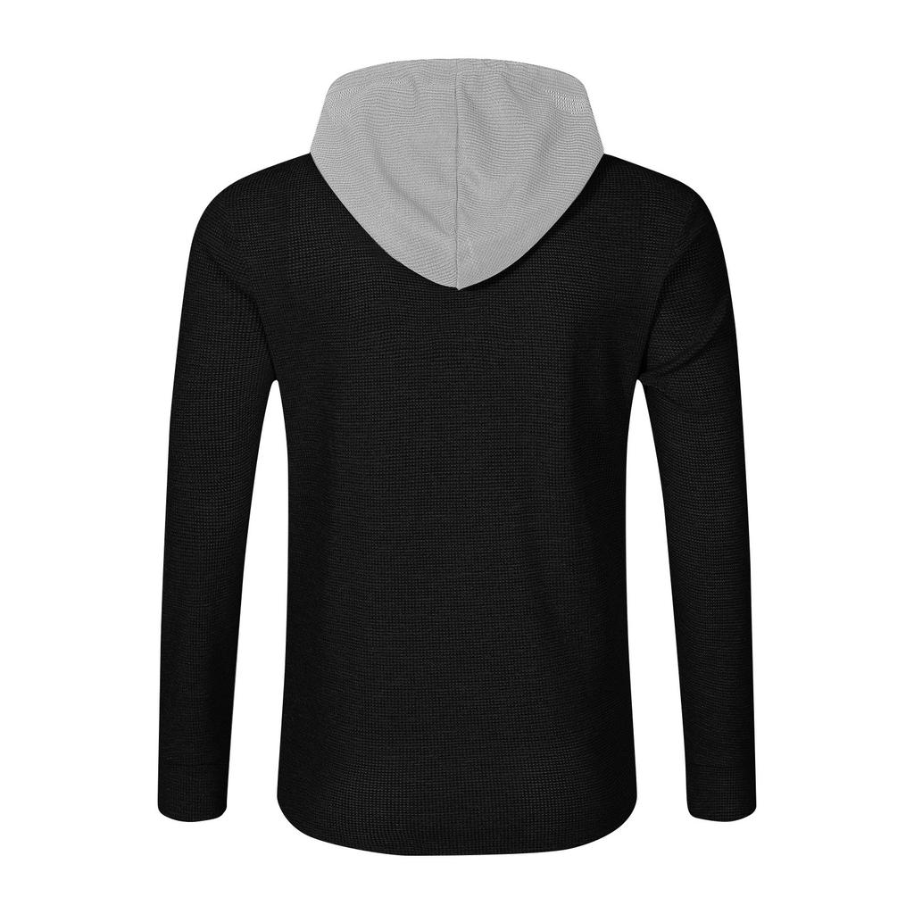 Herren Winter Casual Warm Button Kapuzen Sweatshirt Herren Sporthose Kapuzen Set