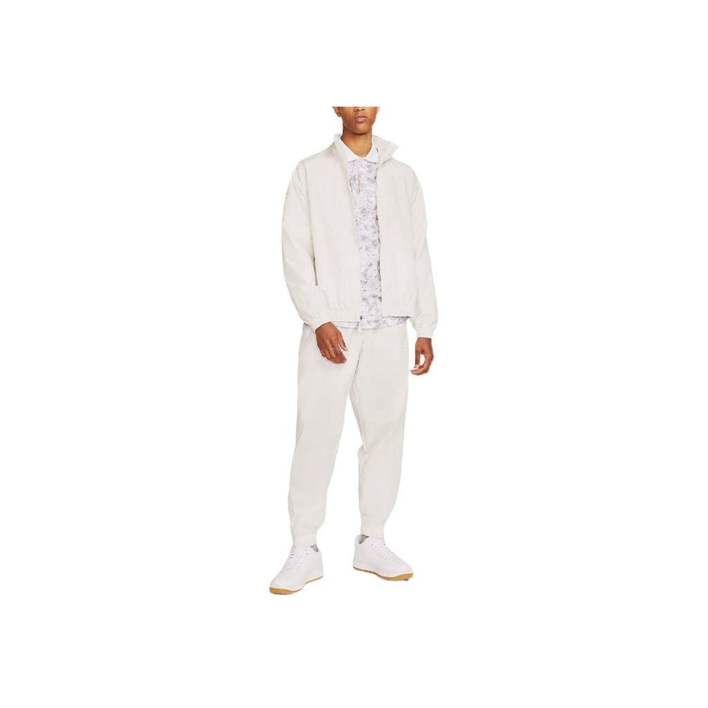 Nike Solid Color Logo Print Elastic Waist Joggers Men Bottoms White DQ6572-030