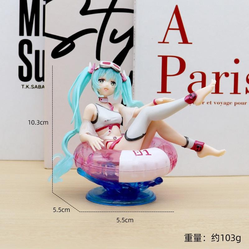 Anime Girl Figure Bundle, Elaina Rem Miku Anime Collectible Model, Car Dashboard Decor Gift