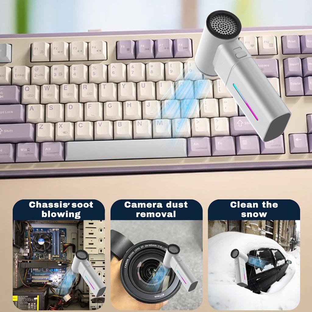 Handheld Electric Fan Portable Fan Hanging Neck Digital Display Turbine Folding High-speed Semiconductor Ice Fan