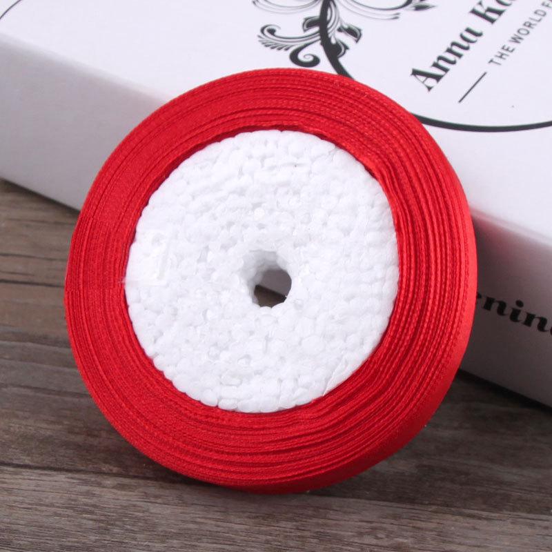 Panglică împletită din satin auriu de 1 cm, bandă de pânză de mătase de 10 mm pentru ambalaje de Crăciun și împachetarea cadourilor