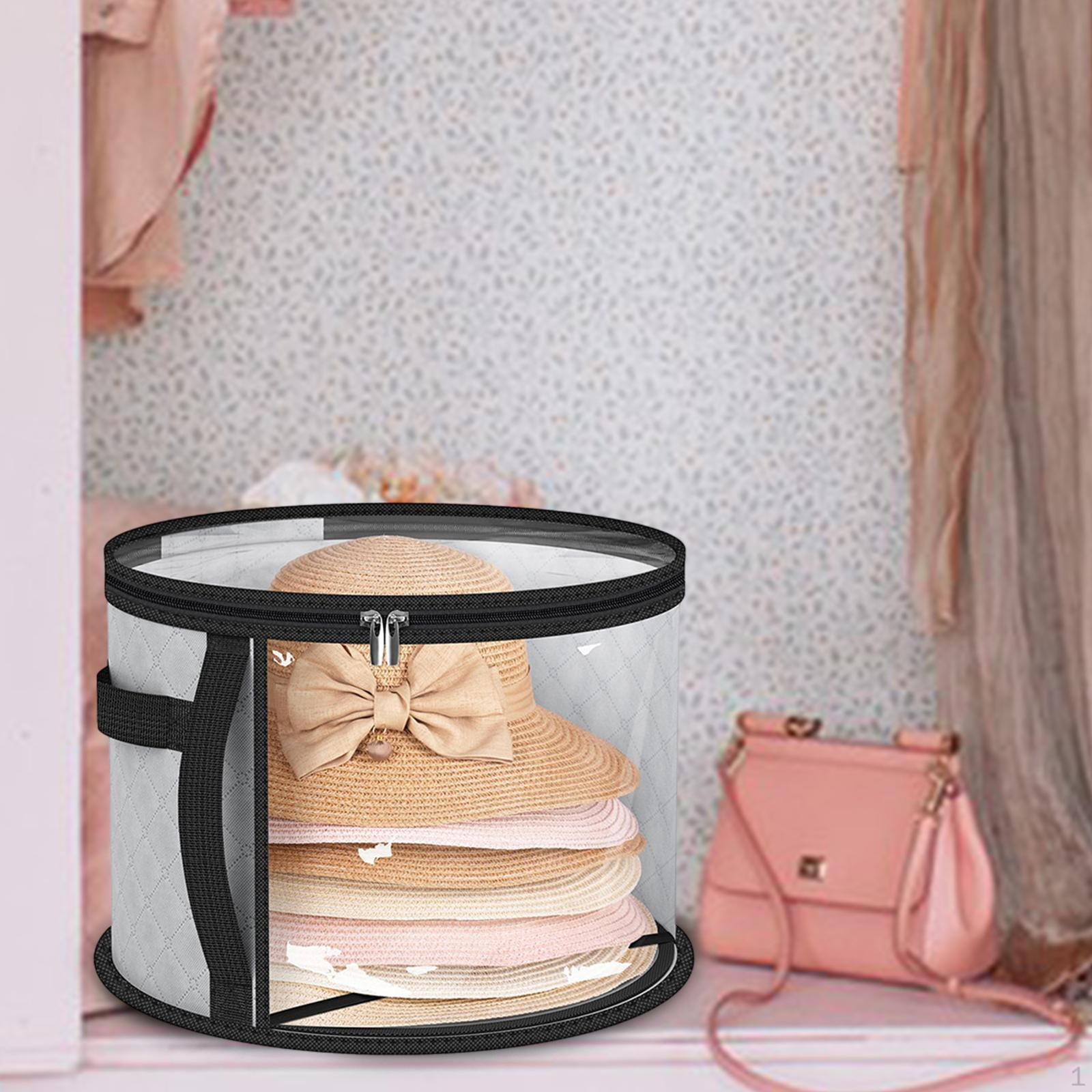 

Прозрачный органайзер для ковбойских шляп, беретов и кепок серый