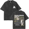 T-shirt Vintage Lavata Rapper Maluma Pretty Dirty Europet Tour Uomo Donna Moda Oversize Hip Hop Streetwear Maschile