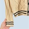 Retro College Style V-neck Sweater Coat Long Sleeves Loose Embroider Knitting Tops 2025 Fall and Winter Girls' Clothing