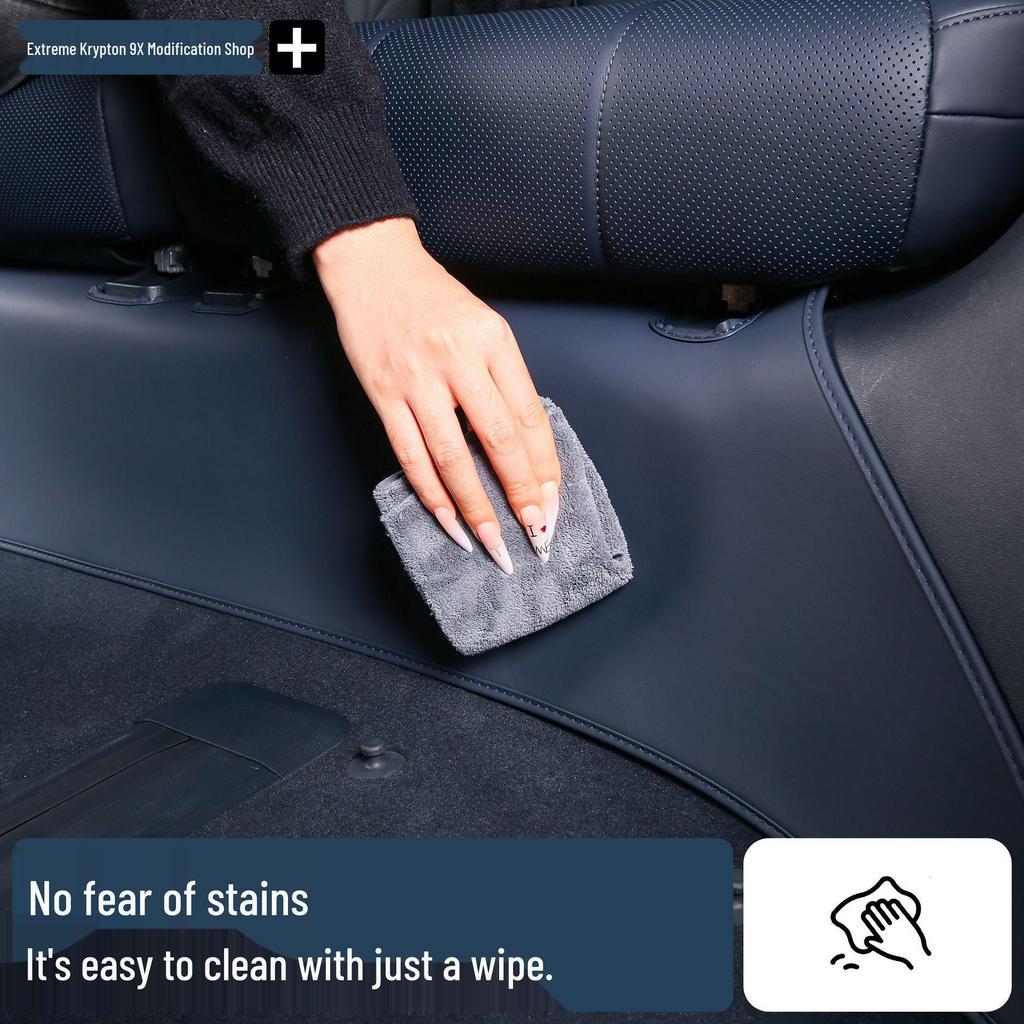 Jike 9X Leather Anti-Kick Pads for Third-Row Seats: Scratch Protection & Interior Enhancement.