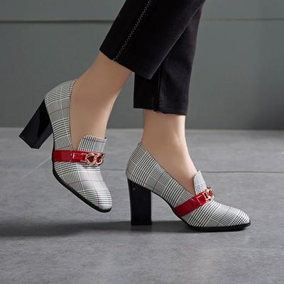 Fashion Brand New 2024 On Sale Trendy Big Size 48 Chunky Heels Sexy Women Pumps Elegant Office Lady High Heeled Shoes Pumps