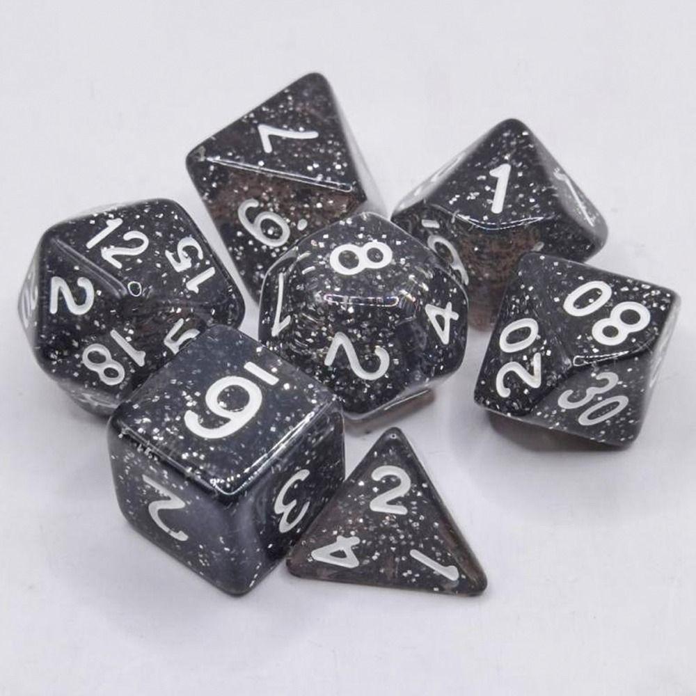 Multifaceted Digital Dice Set Double Colors Acrylic Table Game Opaque Polyhedral Dices for DND Dice Tabletop Role-Playing Game
