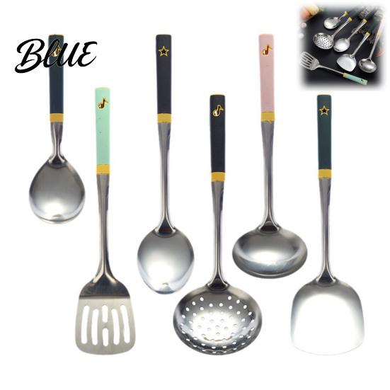Durable Slotted Colander Spoon Stainless Steel Kitchen Utensil Spatula Ladle Turner Rice Spoon Cooking Tools for Home Heat-Resistant Soup