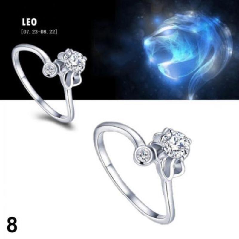 Мужчины Женщины Созвездия Регулируемое Открытие Кольцо Подарок На День Рождения