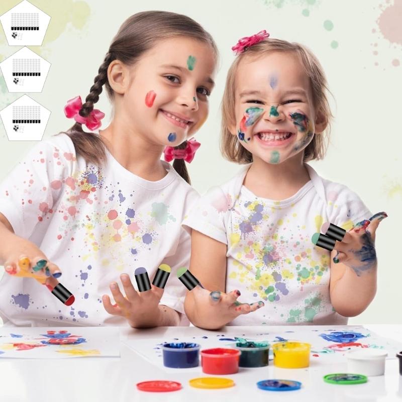 Pack of 80 Finger Sponge Applicators for Smooth Art and Cosmetic Blending Featuring Ergonomic Grip and Easy Cleaning