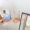 Gradient Acrylic Clear Magnetic Hinge Protect Case for Samsung Galaxy Z Fold 8 Ultra 8 7 6 5 for Magsafe Wireless Charging Cover