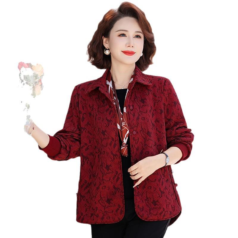 2026 Spring Floral Lapel Jacket: Stylish & Loose Mother's Wear - Plus Size Casual Top