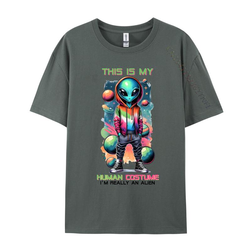 Copy Of Alien In Space Tshirt Funny Coupons Short Sleeve Printed On T Shirts All Cotton Men Tops  Tees Casual