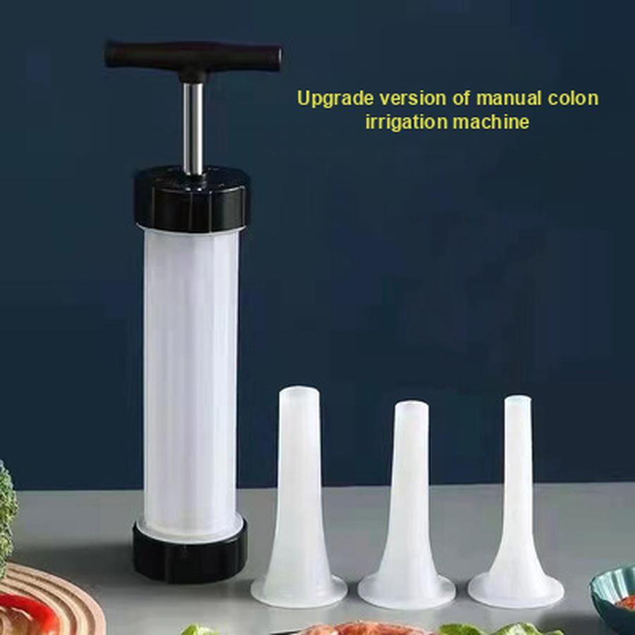 

Manual Sausage Stuffer Home Hand-Push Sausage Filler Handmade Sausage Making Tool Small DIY Sausage Machine 30*10*7cm білий