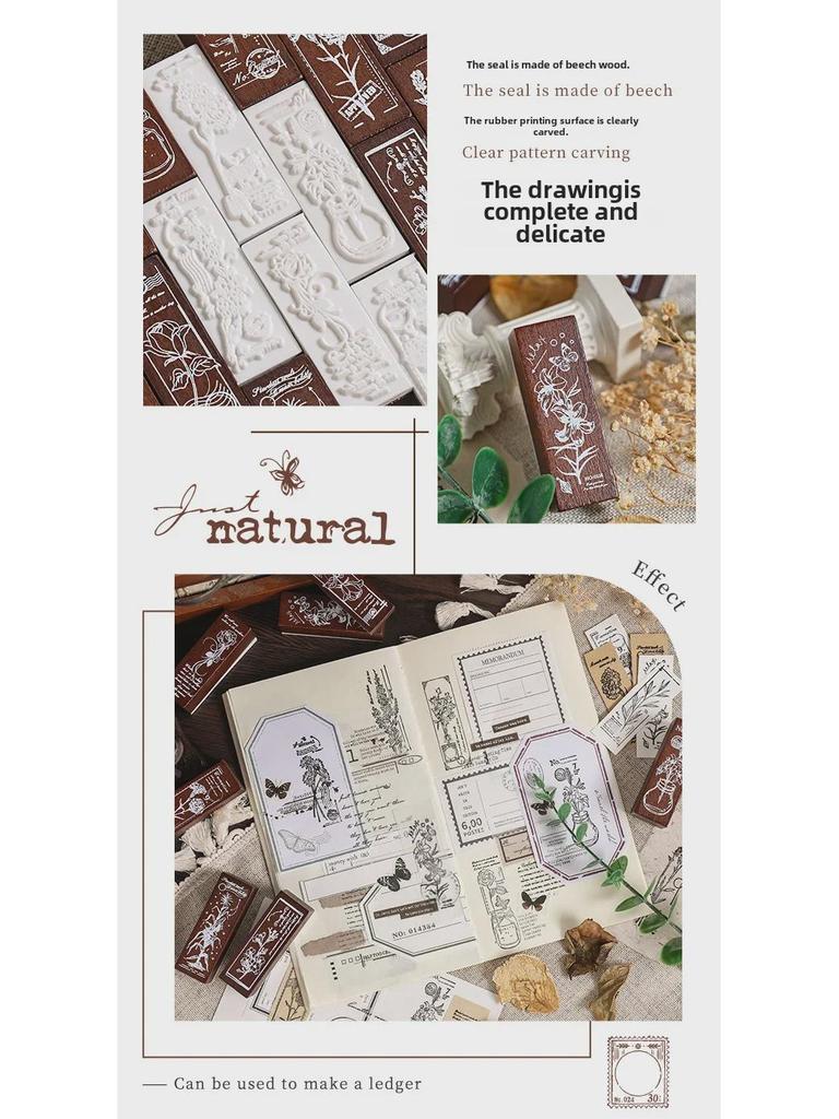 Yuezhen Lotus Holz Stempel - Blumendesign