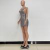 Temperament Backless Sequin Bag Hip Nightclub Fashion Women Spice Halter Cutout Dress