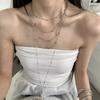 Geometric Copper Necklace With Tassel Pendant For Women Men Stylish Summer Accessory