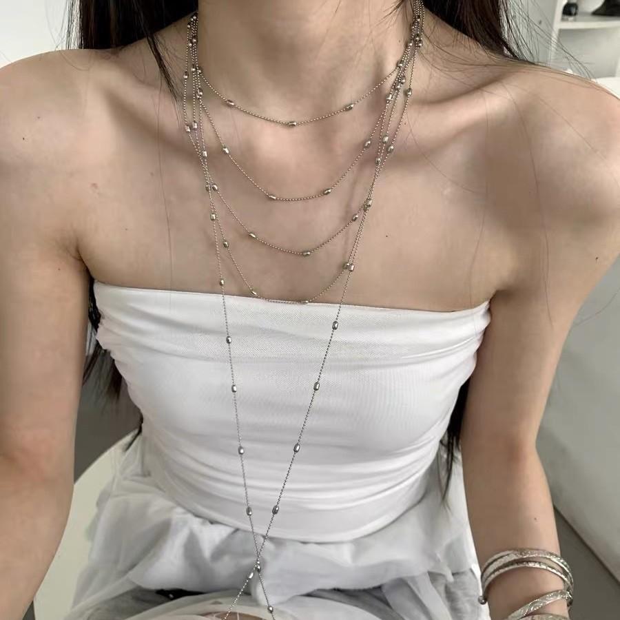 Geometric Copper Necklace With Tassel Pendant For Women Men Stylish Summer Accessory