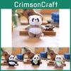 Cute Adorable Panda Plush Toy Keychain Soft Short Plush Stuffed Animal Accessory