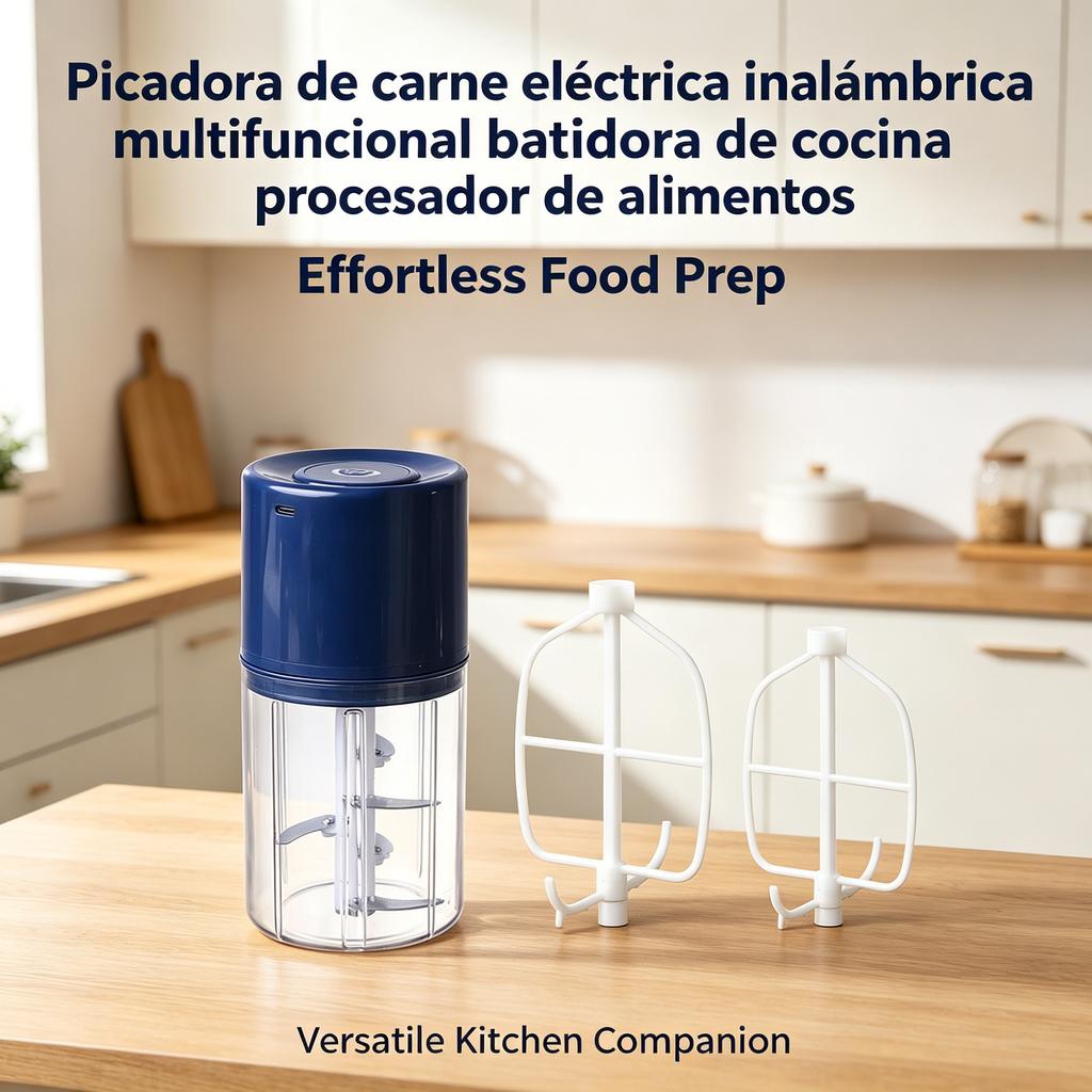 Picadora de carne eléctrica inalámbrica multifuncional batidora de cocina procesador de alimentos
