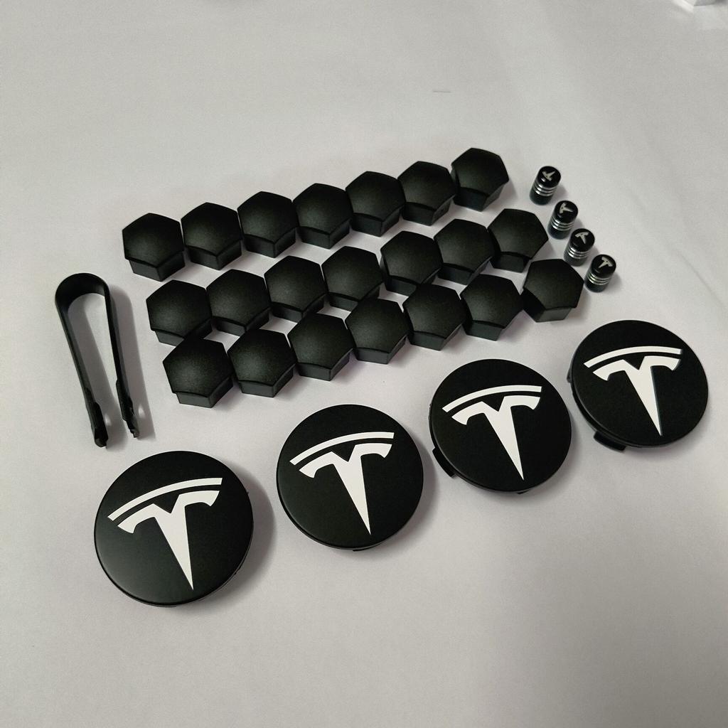 BFNWZ1 25PCS 29pcs 56mm 57MM For Tesla Model 3 ModelY New Juniper Car Wheel Center Caps Rims Hub Cover Logo Hubcaps Auto Accessories