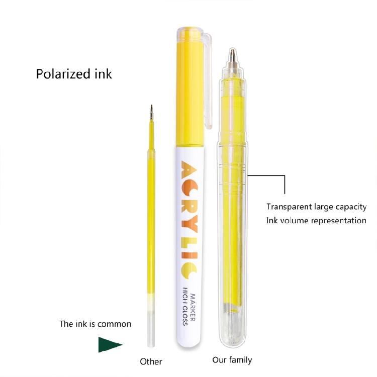 12Pack Glowing in the Dark Acrylic Paint Markers Pen Non Skip Ink Flow for Crafts and Decorations