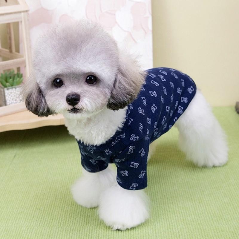 Dog Shirt Bear Print Autumn Sweater Fashion Cute Soft Warm Pet Clothes for Small Dogs Cats Puppies Knit Top