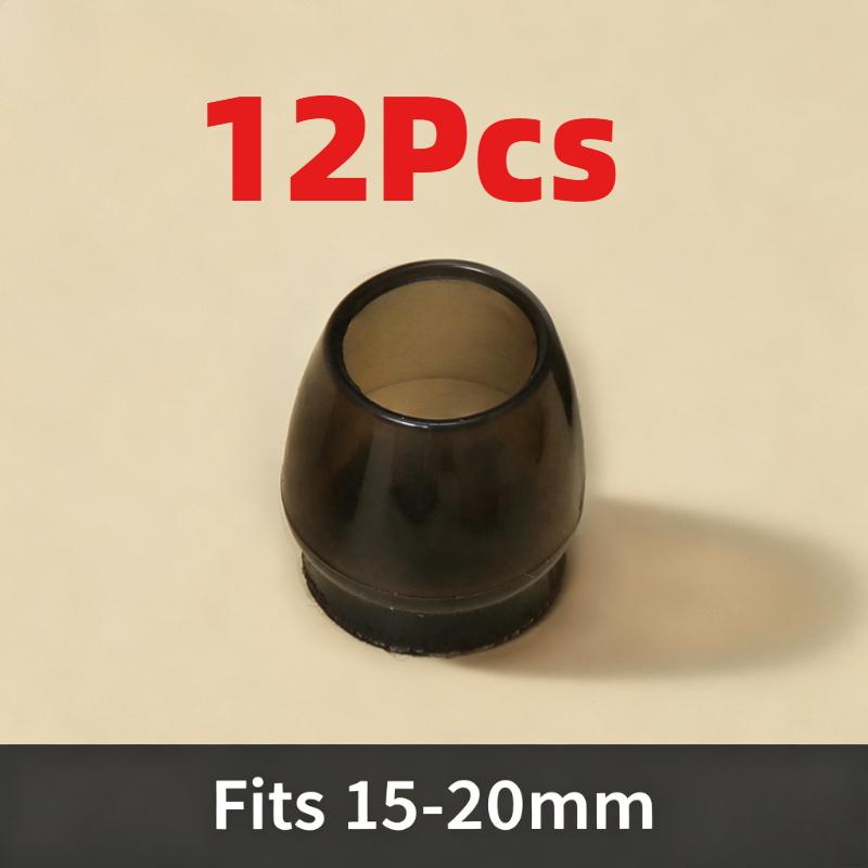12-24Pcs Chair Leg Caps Anti-Slip Wear Resistant Noise Reducing Floor Protectors, 3 Optional Shapes: Round Square Rectangle