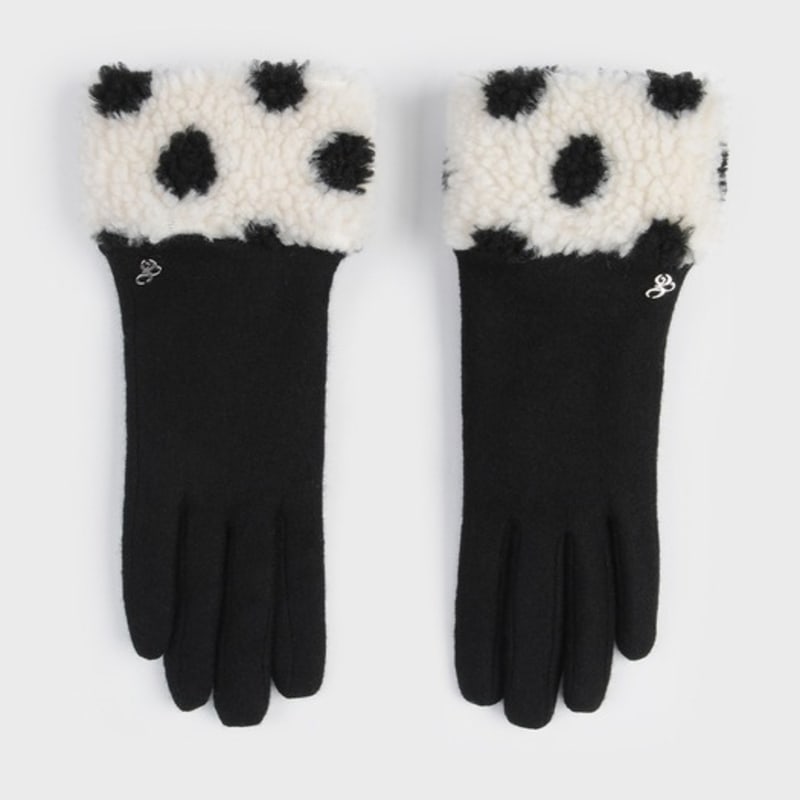 

Eireve ШЕРСТЯНЫЕ ПЕРЧАТКИ В ГОРОШЕК (ЧЕРНЫЙ) black