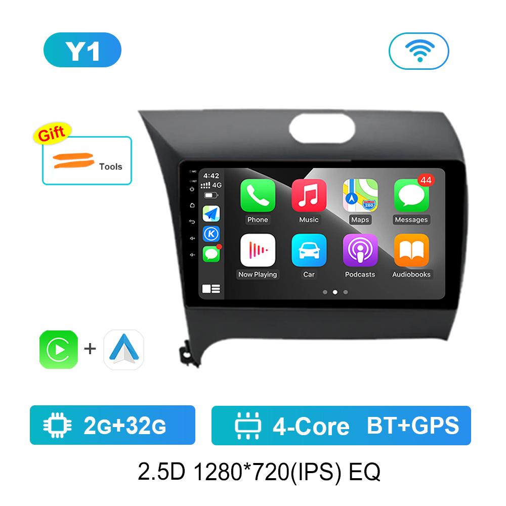 

GPS-навигация DSP Stereo WiFi Carplay 9 для KIA Cerato K3 2013 - 2016 Автомобильный радиоприемник Мультимедийный проигрыватель Android OS QLED Экран 4G