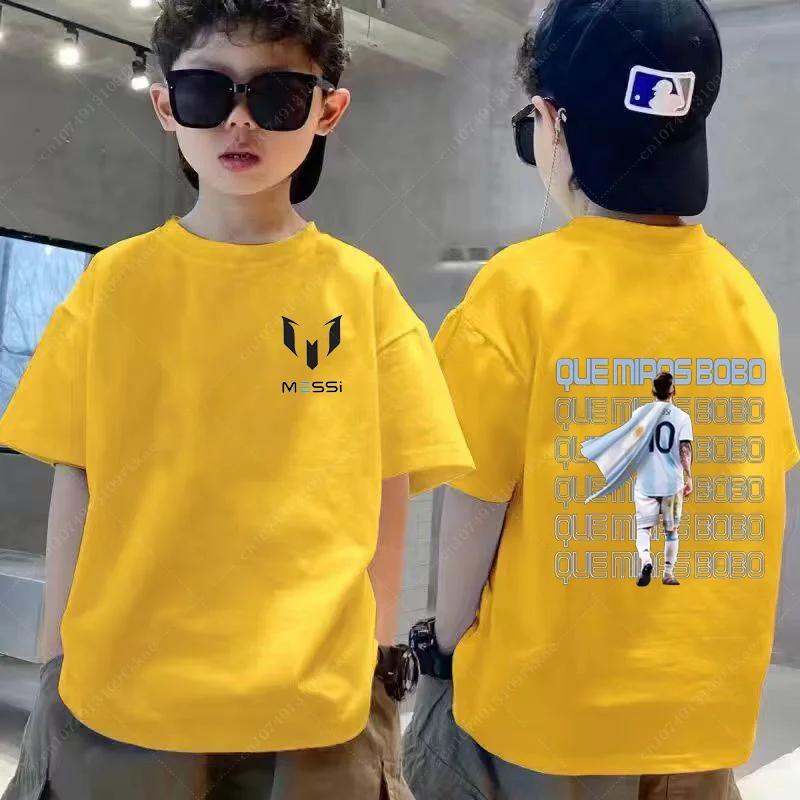Printed children's clothing summer children's T-shirt boys and girls casual short sleeved fashionable black shirt sportswear top