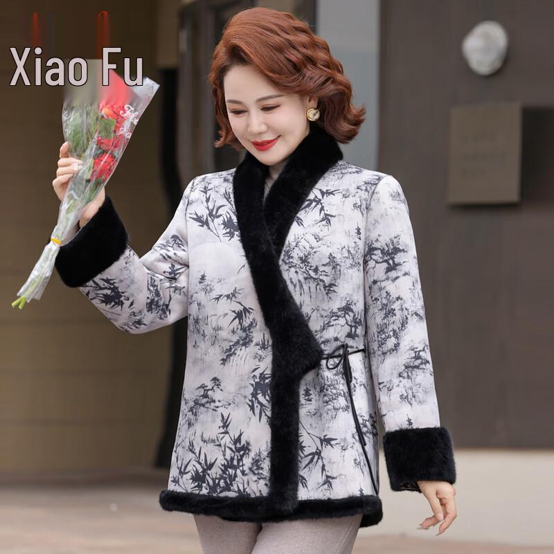 

Женское двустороннее зимнее пальто из искусственной норки 4XL