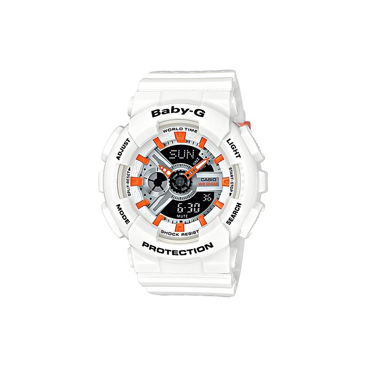 CASIO Women s BABY-G Pink Watch BA-110PP-7A2 BA-110PP-7A2 White/Orange Dial