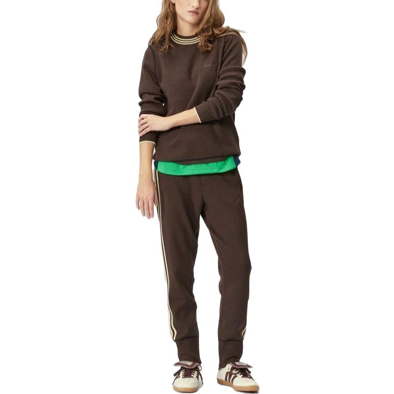 adidas X Wales Bonner Top a Maglia a Maniche Lunghe Marrone Scuro Top Unisex IN5953