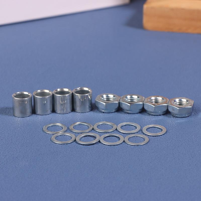 16Pcs Skateboard Longboard Bearing Spacers Washers Hardware Screws Mounting M8 Bolts Set Four-Wheeled Skateboard Accessories