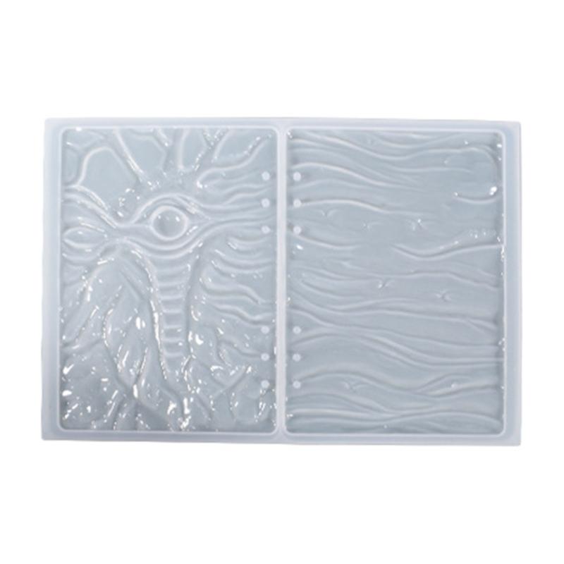 DIY Epoxy Resin Notebook Mold Cthulhu Wind Dragon Eye Written Mould 3D Embossed Notebook Leather for Case Silicone Mould