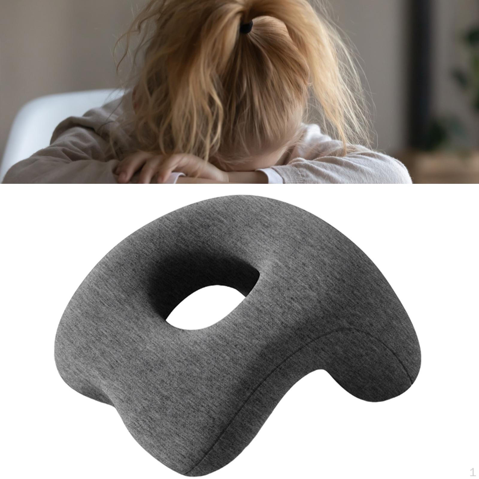 

Подушка для сна на столе Подголовник Лицо с сумкой для хранения Дизайн на молнии Офис Пена с памятью dark gray