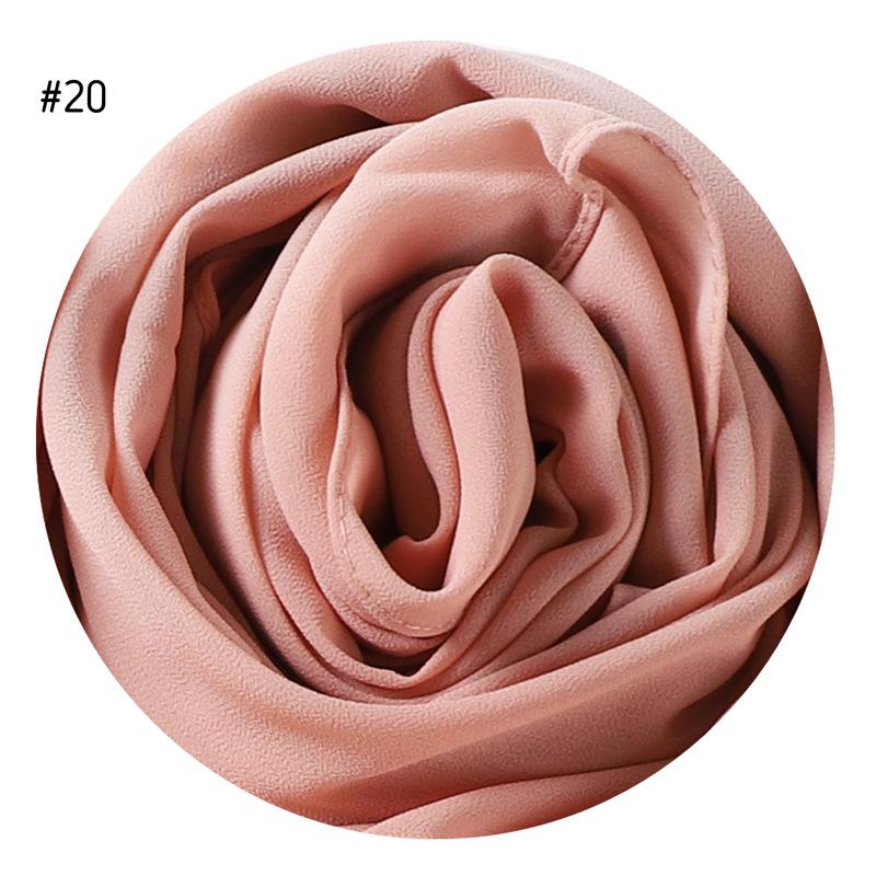 175X70Cm  High Quality Malaysian Pearl Chiffon Hijab Bundles Solid Color Scarves Head Scarf For Muslim Woman 73 Colors