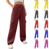Women's Casual, Stylish, Loose-fitting, Sporty Drawstring Waist Wide-leg Pants