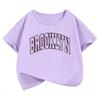 Brooklyn Letter Print Fashion Short Sleeve Boys Girls Summer Spring Casual Top