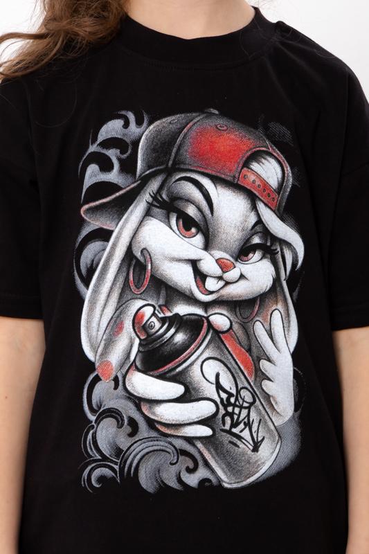 Dívčí oversized tričko – Trendy grafický potisk, Letní 6414-001-33-5-2 HC