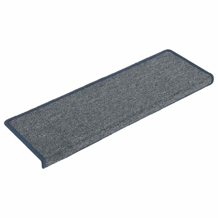 VidaXL Stair Treads 30 Pieces 65 X 21 X 4 Cm Light Grey and Blue Rectangular Edge 3365780
