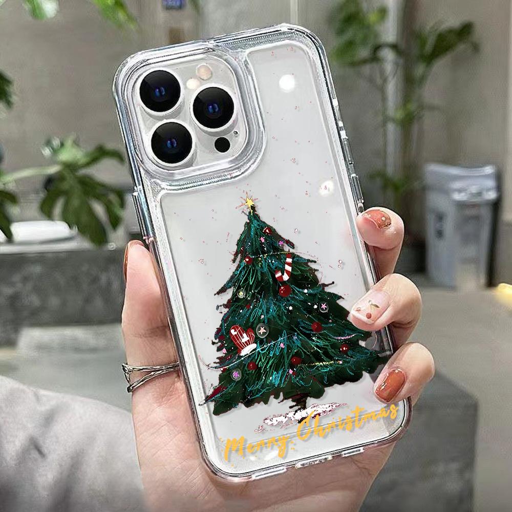 Christmas Phone Case for iPhone 11 13 XR 15 Pro Max 12 16 Pro Max for iPhone 14 7 8 Plus XS Max Samsung A15 A55 A05 Redmi 12 13C 13 Huawei Mate 30 40