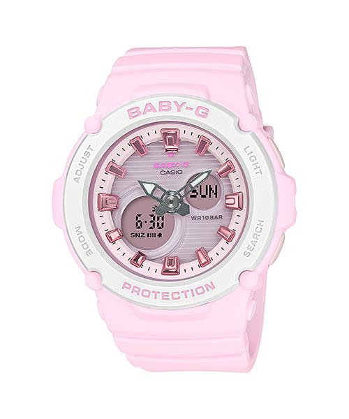 

Casio Men s Resin 100M Water Resistant Analog Shock Resistant Quartz Watch BGA-270-4A красный